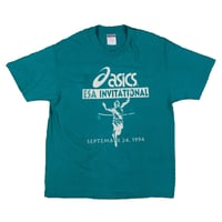 Image 1 of Vintage 90s ASICS Single Stitch Tee - Green