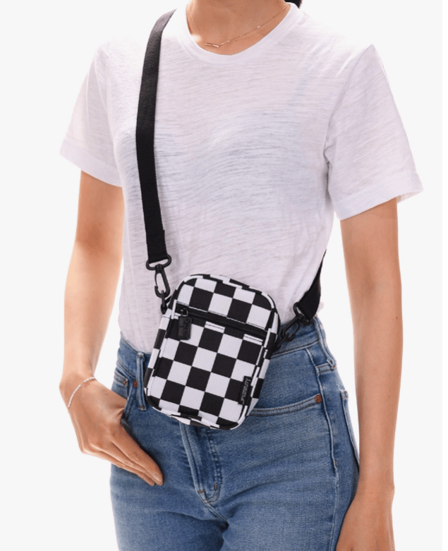 Image of Crossbody Mini Brick Bag in Checker