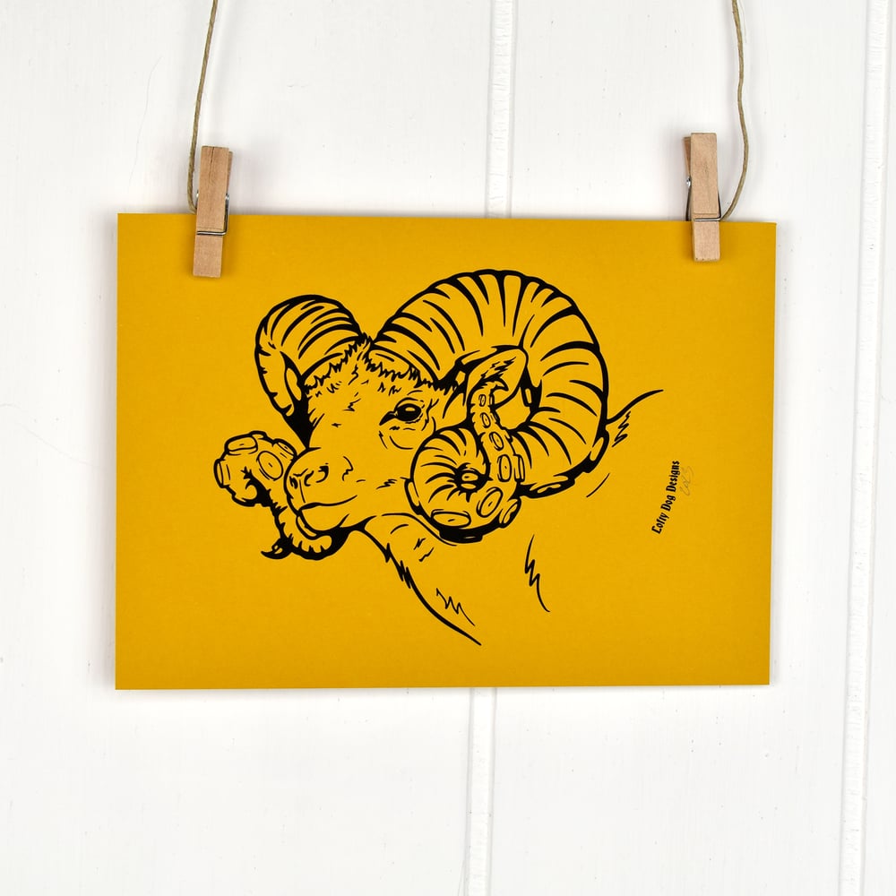 Sheepish 5x7 Screen Print
