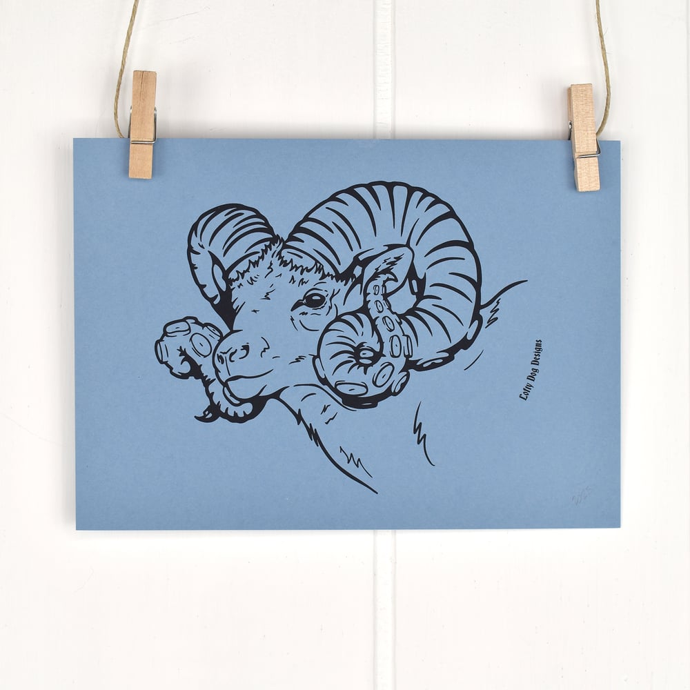 Sheepish 5x7 Screen Print