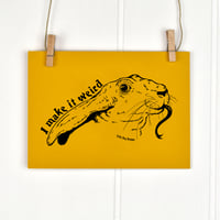 Image 4 of Make it Weird 5x7 Screen Print