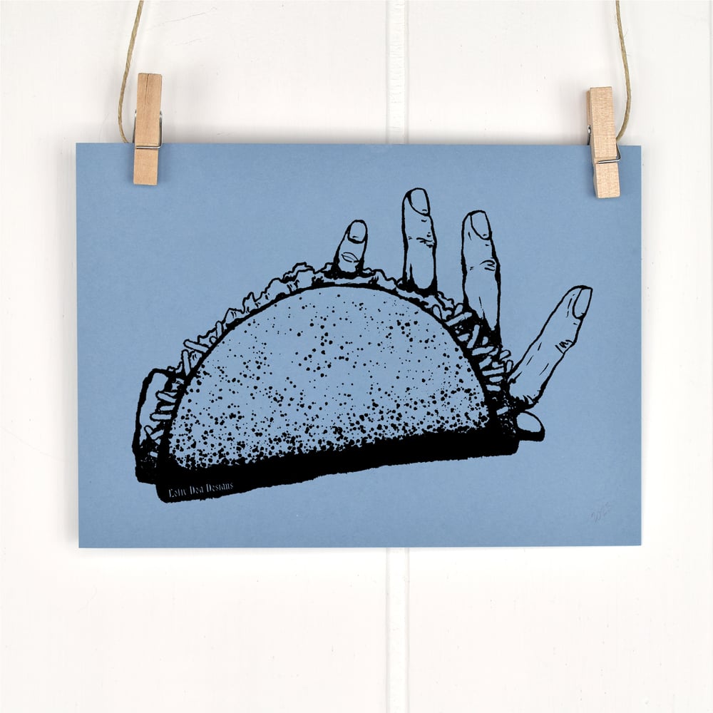 Hand Taco 5x7 Screen Print
