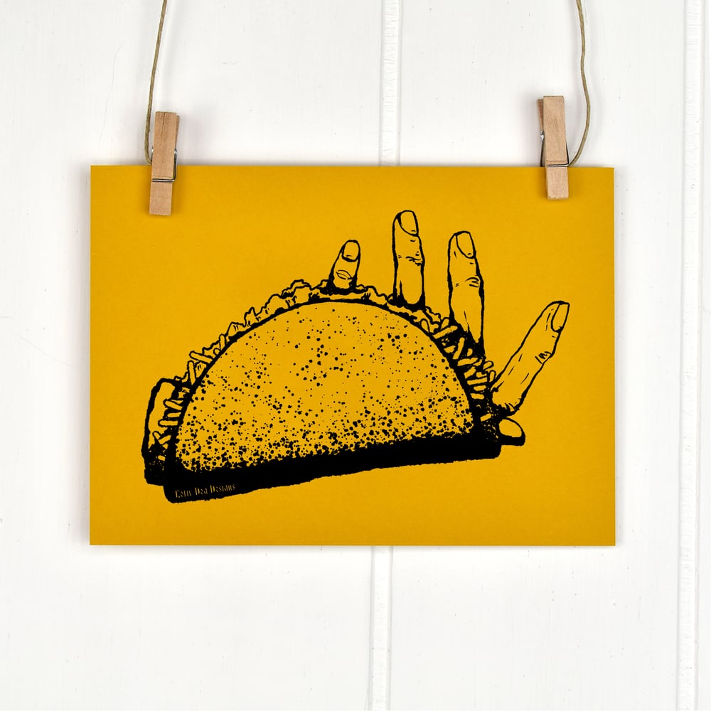 Hand Taco 5x7 Screen Print