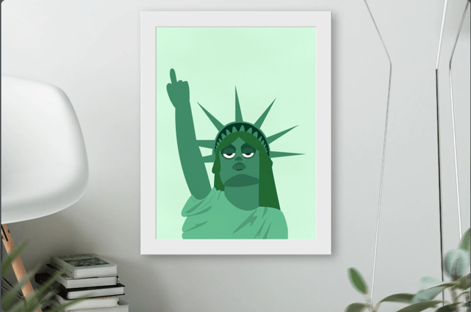 Image of 'LADY LIBERTY IS FED UP'