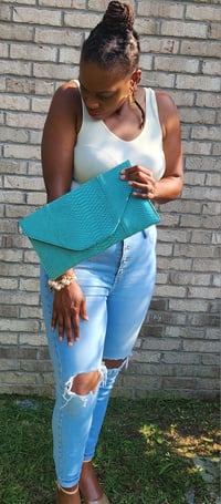 Image 2 of Large Envelope Clutch/Chain Messenger (2 colors)
