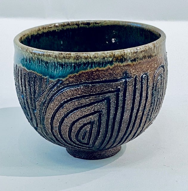 Image of Maori Inspired Carved Wood Fired Cup2