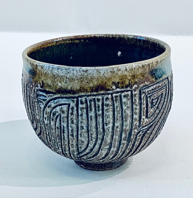 Image of Maori Inspired Carved Wood Fired Cup2