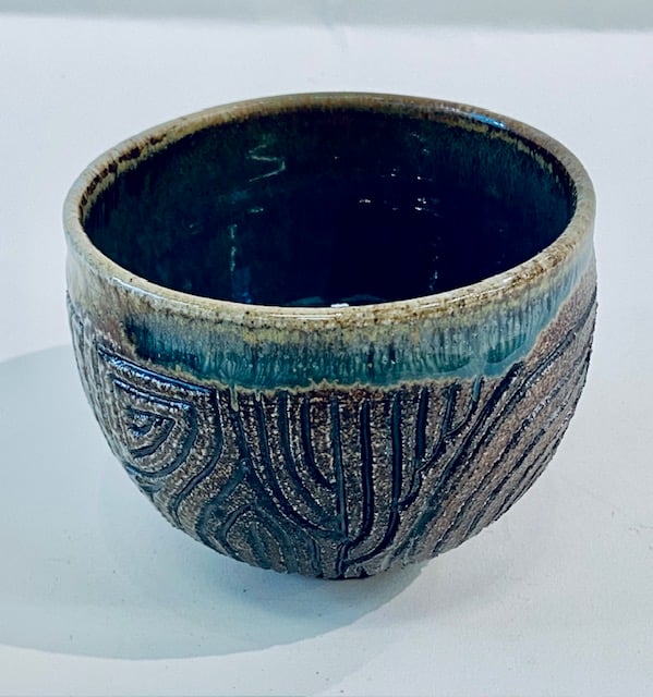 Image of Maori Inspired Carved Wood Fired Cup2