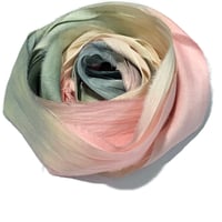 Image 3 of 10YD.  GEORGIA PEACH HAND DYED SARI SILK RIBBON BY COLOR KISSED SILK