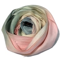 Image 1 of 10YD.  GEORGIA PEACH HAND DYED SARI SILK RIBBON BY COLOR KISSED SILK