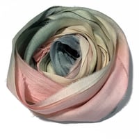 Image 2 of 10YD.  GEORGIA PEACH HAND DYED SARI SILK RIBBON BY COLOR KISSED SILK