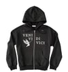 VENI VIDI VICI ZIP-HOODIE BLACK