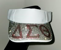 Image 3 of Black or White Delta Bling Visor