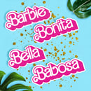 Image 1 of 4 Inch Waterproof Vinyl Barbie Stickers en Español