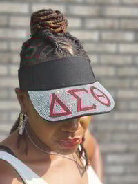 Image 5 of Black or White Delta Bling Visor