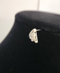 Image 2 of Silver CZ Stainless Steel Pyramid Studs