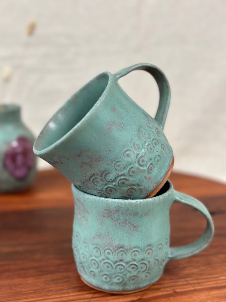 Image of Turquoise circle mug