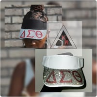 Image 1 of Black or White Delta Bling Visor