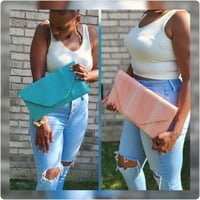 Image 1 of Large Envelope Clutch/Chain Messenger (2 colors)