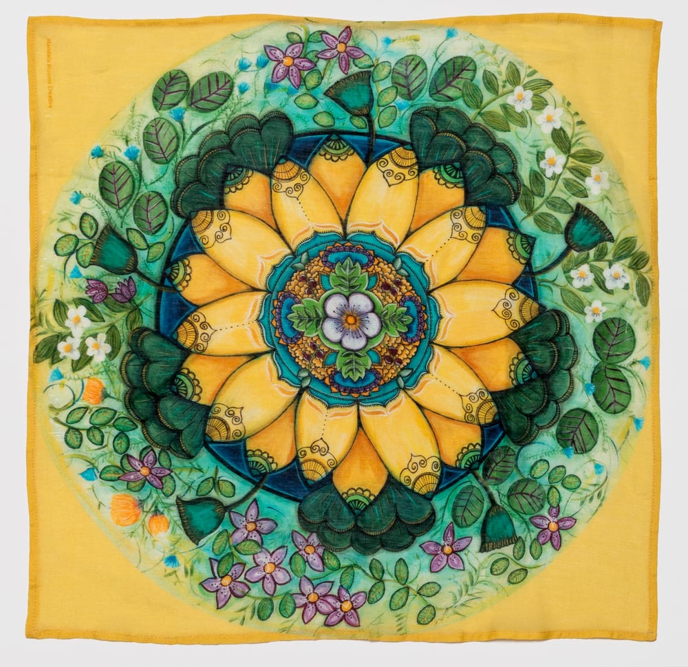 Image of Yellow Lotus Scarf for Spiritual restoration