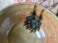 Image 2 of Primitive copper earrings n22 