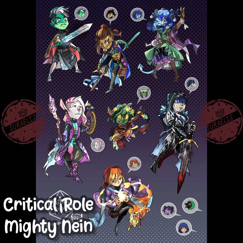 Critical Role - Mighty Nein Sticker Sheet