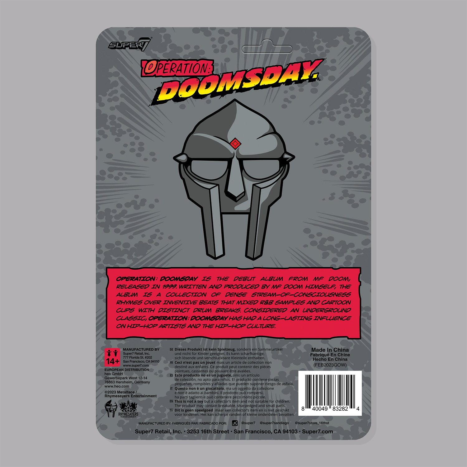 L'imagerie — MF DOOM ReAction Figure Wave 1 Operation : Doomsday