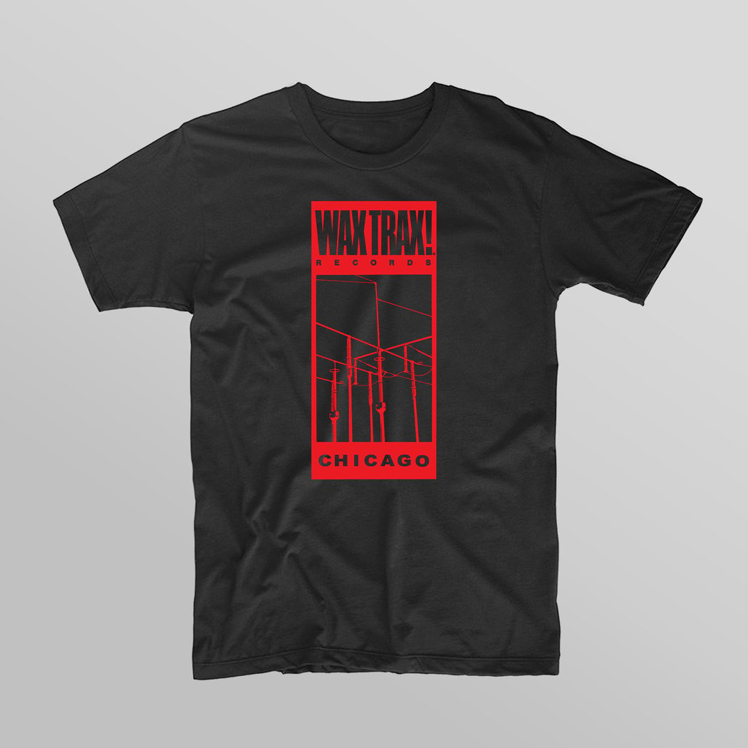 WAX TRAX! - T-Shirt / Classic Wire Logo (Red) | Wax Trax! Records