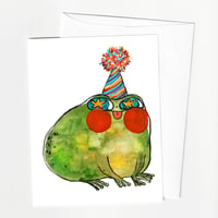 Image 1 of Birthday Frog - A2 Greeting Card 