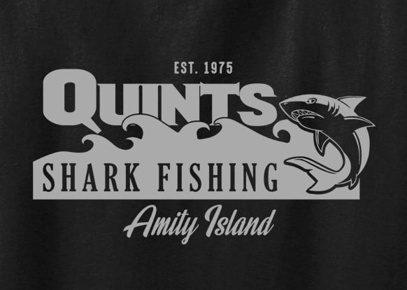 Image of Quints Shark Fishing Jaws Inspired T Shirt