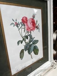 Image 2 of Upcycled Vintage Frame & Floral Rose Print