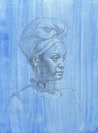 Image 1 of BLUE PORTRAIT (ORIGINAL ART)