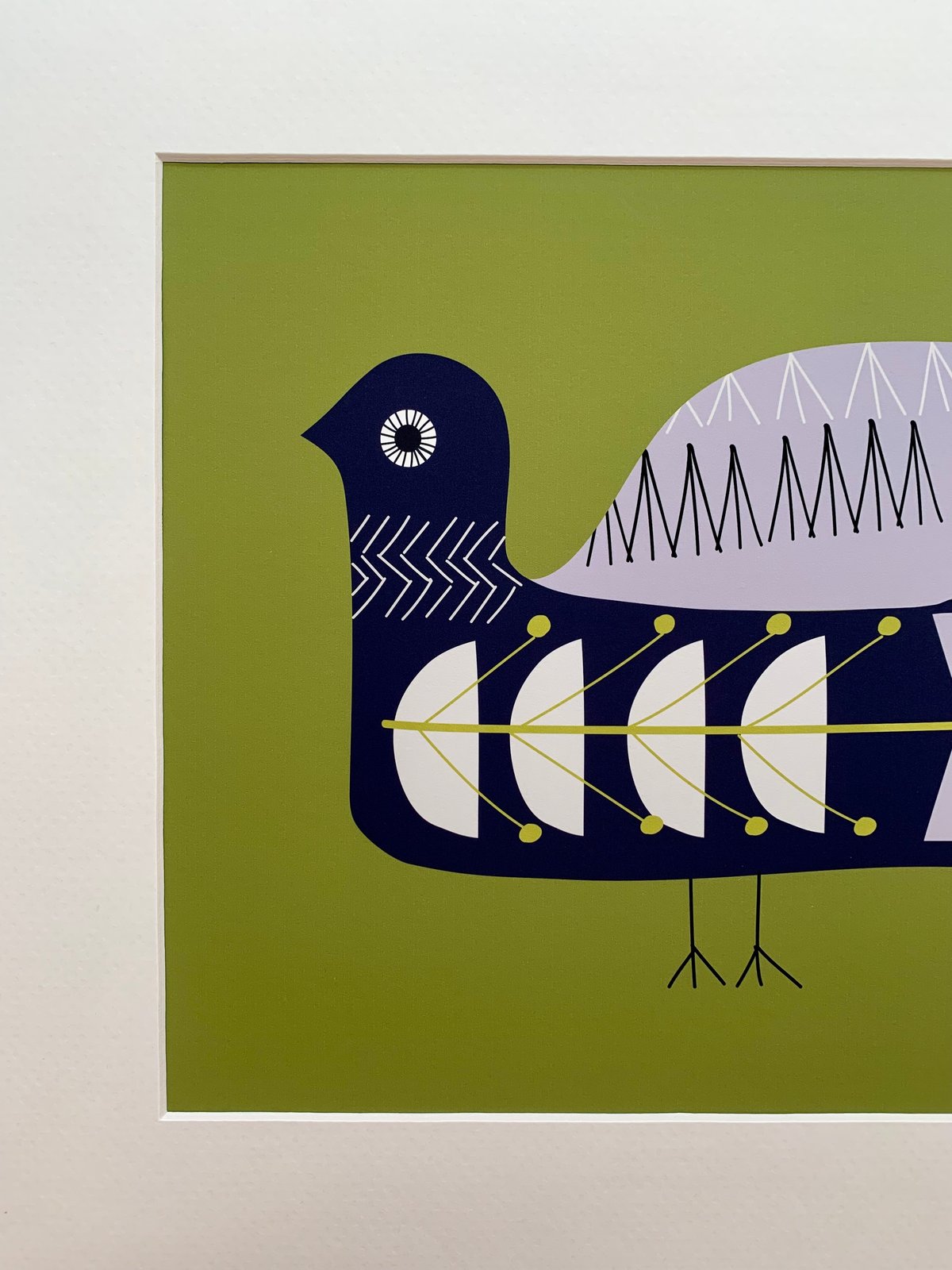 Orange/Green/ Teal Bird Print (A4 or 30x40cm)