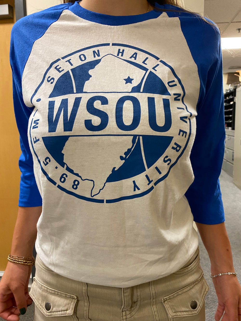 WSOU Sports Baseball Tee- White