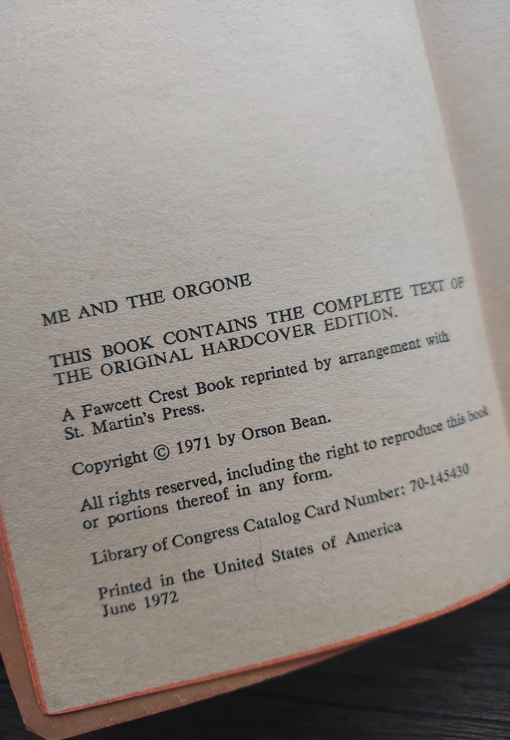 Me and the Orgone: The True Story of One Man’s Sexual Awakening, by Orson Bean