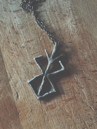 Image 3 of BERSERKER STERLING SILVER PENDANT, HANDMADE