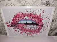 Image 1 of RED LIPS GLOSSY PRINT 