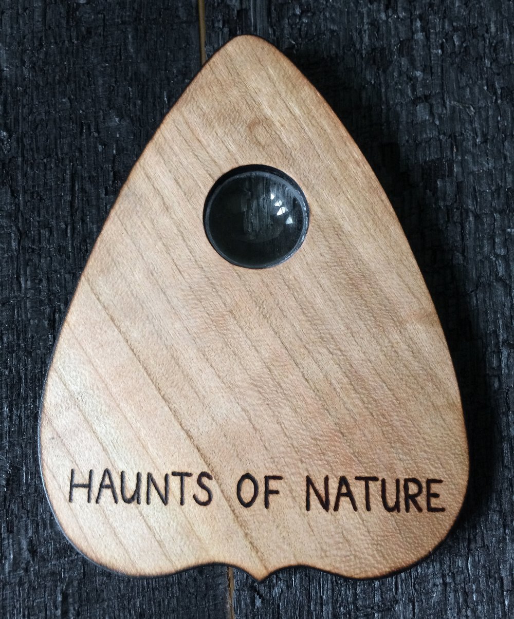 Wood Burned Ouija Planchette: Gothic Window