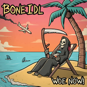 Image of Bone Idl - Woe Now! 12" EP (orange vinyl w/ smoke)