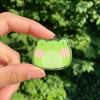 Cute Blushy Frog | Clear Acrylic | Pin