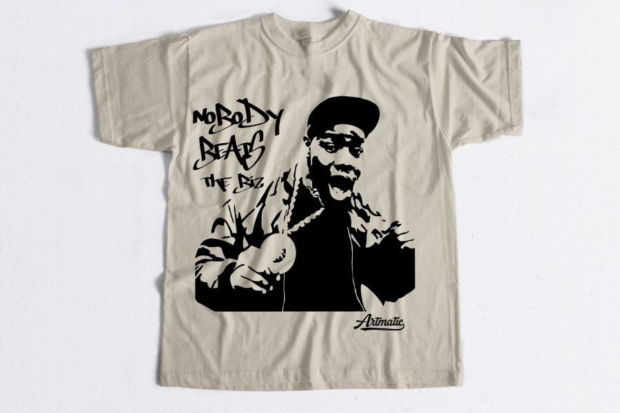 Biz Markie-Artmatic "50 Years of Hip Hop" Tee (Natural)