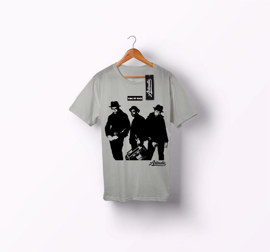RUN DMC -Artmatic "50 Years of Hip Hop" Tee (Gravel Grey)