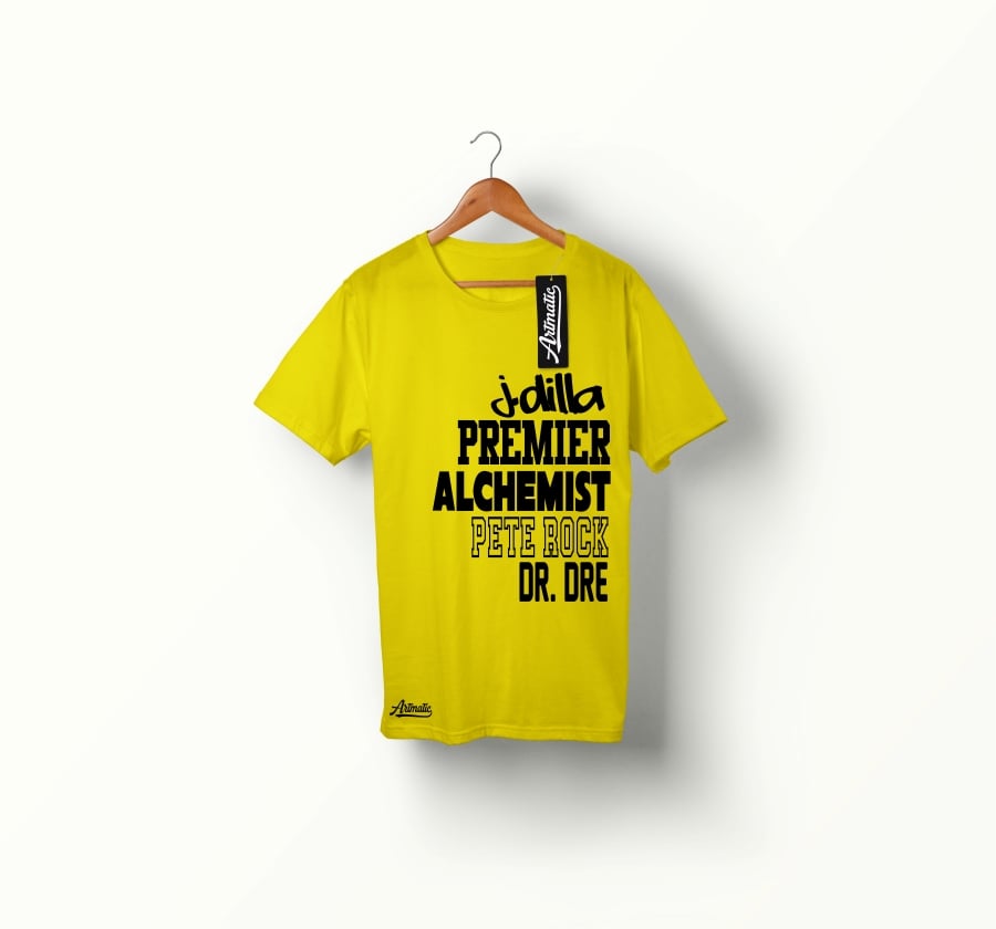 Top FIVE producers-Artmatic "50 Years of Hip Hop" Tee (Daisy)