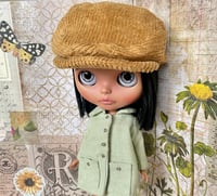 Nineteen zero six Annie flat cap hat in light brown corduroy