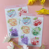 Glass Fruit Sticker Sheet