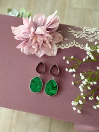 Image 1 of Malachite Slices (Silver)