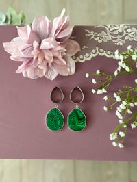 Image 3 of Malachite Slices (Silver)