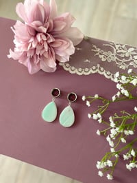 Image 2 of Amazonite Teardrop Slices (Silver)