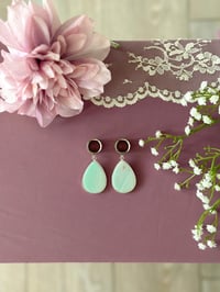 Image 4 of Amazonite Teardrop Slices (Silver)