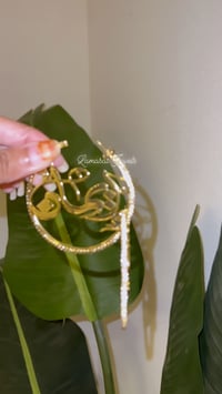 Image 2 of Crystal Hoop Earrings Open Back 